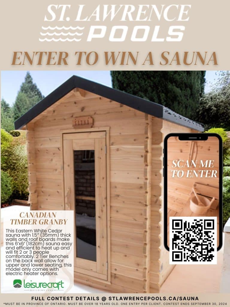 sauna give away st. lawrence pools